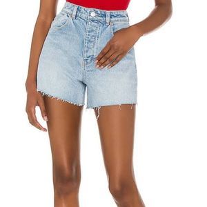 PETAL & PUP High waisted light washed denim shorts
